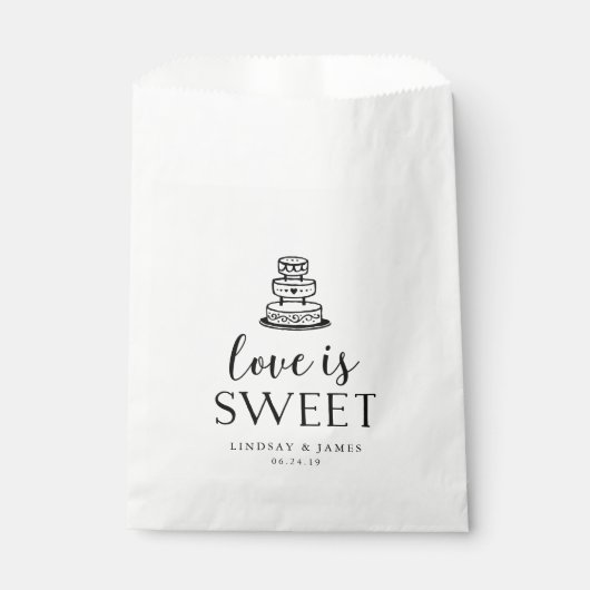 Love is Sweet | Weddenskap Bedankzakje (Voorkant)