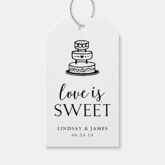 Love is Sweet | Weddenskap Cadeaulabel (Voorkant)