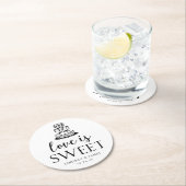Love is Sweet | Weddenskap Ronde Kartonnen Onderzetter (Insitu)
