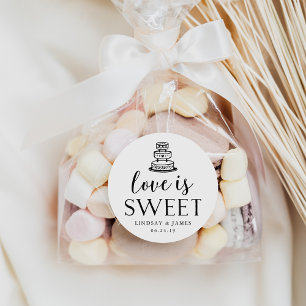Love is Sweet   Weddenskap Ronde Sticker