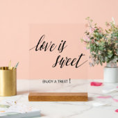 Love is sweet Wedding Acryl Bord (Huwelijk)