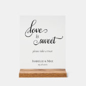 Love is Sweet Wedding Acryl Bord (Voorkant)