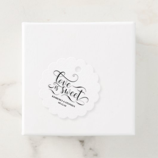 Love is Sweet Wedding Bedankjes Labels (In situ)