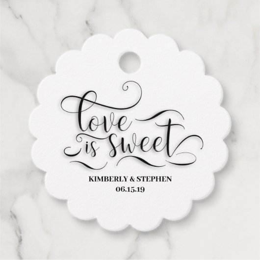 Love is Sweet Wedding Bedankjes Labels (Voorkant)