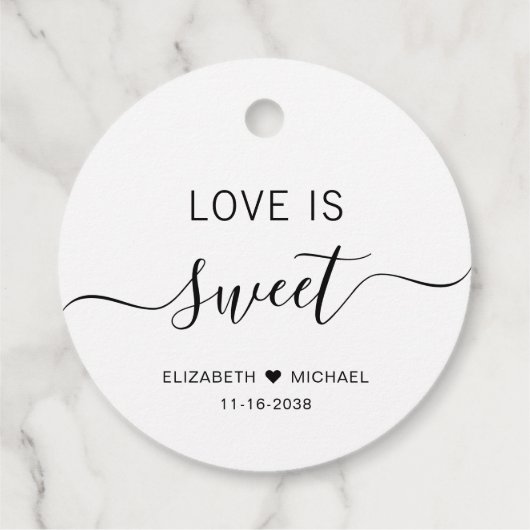 Love is Sweet Wedding Bedankjes Labels (Achterkant)