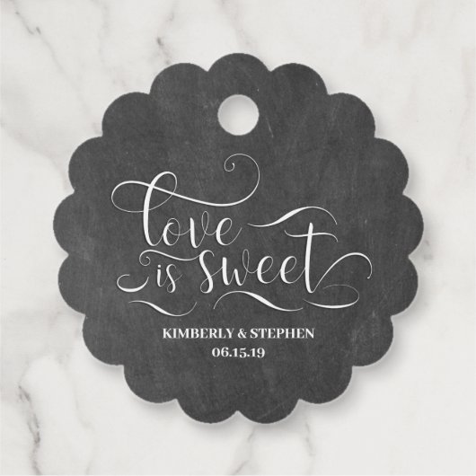Love is Sweet Wedding Bedankjes Labels (Achterkant)