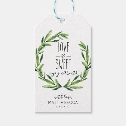 Love is Sweet Wedding Couples Cadeaulabel (Voorkant)