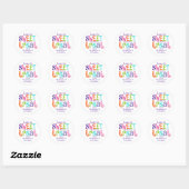 Love is Sweet Wedding Favor Ronde Sticker (Vel)