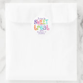 Love is Sweet Wedding Favor Ronde Sticker (Tas)