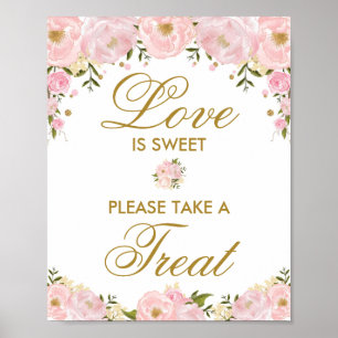 Love is Sweet Wedding Favor Sign Shower Favors Poster