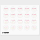 Love is Sweet Wedding Favor Sticker Blush Champagn (Vel)