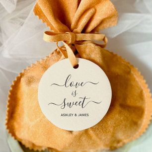 Love is Sweet Wedding Gift Label, Favor Tag Bedankjes Labels