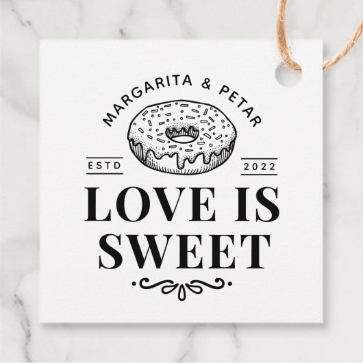 Love is Sweet Wedding Gift Labels (Achterkant)