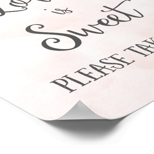 Love is Sweet Wedding Poster Print (Hoek)