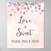 Love is Sweet Wedding Poster Print (Voorkant)