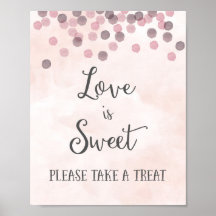 Love is Sweet Wedding Poster Print