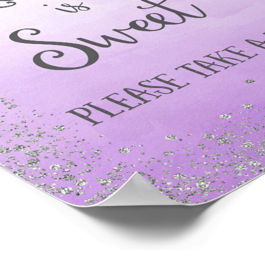 Love is Sweet Wedding Poster Print (Hoek)