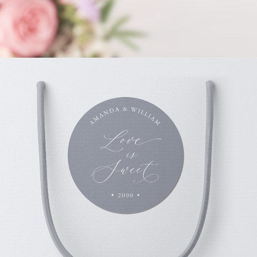 Love is Sweet Wedding Ronde Sticker