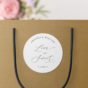 Love is Sweet Wedding Ronde Sticker