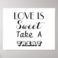 Love is Sweet Wedding Script Snoep Sign