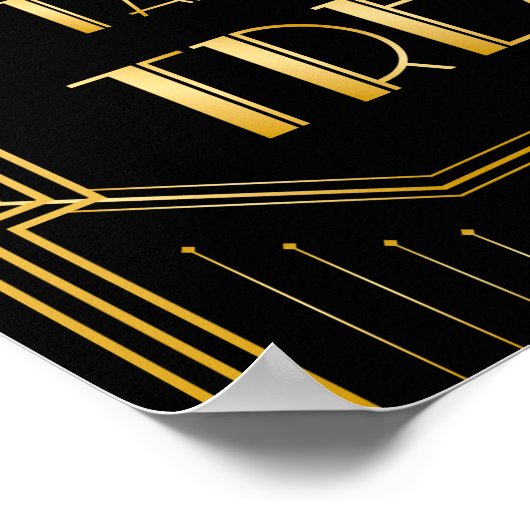 Love is Sweet Wedding Sign | Gatsby Art Deco Poster (Hoek)