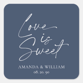 Love Is Sweet Wedding Sticker beroemd gemaakt door