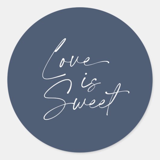 Love Is Sweet Wedding Sticker beroemd gemaakt door (Voorkant)