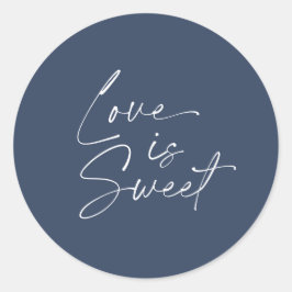 Love Is Sweet Wedding Sticker beroemd gemaakt door