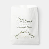 Love is Sweet White Roses Bouquet Elegant Wedding Bedankzakje (Voorkant)