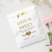 Love Is Sweet Zwart en Gouden Tassen Bedankzakje (Gezegeld)