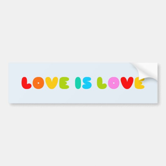 Love is Text Bumpersticker (Voorkant)