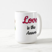 Love is the answer love mug  koffiemok (Voorkant rechts)