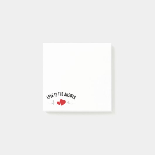 Love Is the Answer Minimal Post-it® Notes (Voorkant)