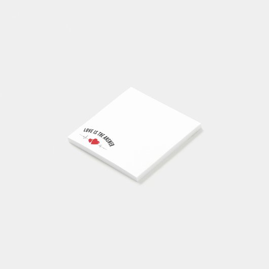 Love Is the Answer Minimal Post-it® Notes (Schuin)