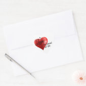 Love is the bread of life heart shaped sticker (Envelop)