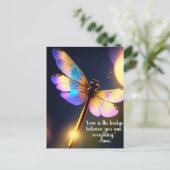 Love is the Bridge Rumi Quote Dragonfly Briefkaart (Staand voorkant)