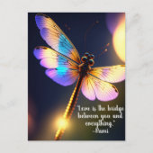 Love is the Bridge Rumi Quote Dragonfly Briefkaart (Voorkant)