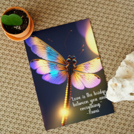 Love is the Bridge Rumi Quote Dragonfly Greeting Kaart