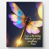 Love is the Bridge Rumi Quote Dragonfly Tabletop Fotoplaat (Voorkant)