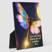 Love is the Bridge Rumi Quote Dragonfly Tabletop Fotoplaat (Zijkant)