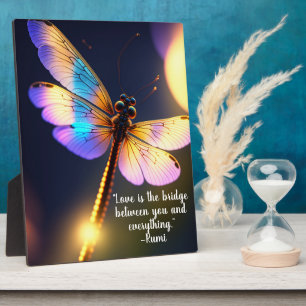 Love is the Bridge Rumi Quote Dragonfly Tabletop Fotoplaat