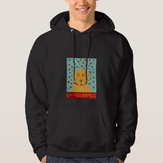 Love is the Goldens Rule - Stephen Huneck Hoodie (Voorkant)