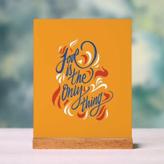 Love is the only thing acryl bord (Neutraal)