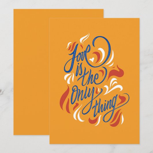 Love is the only thing bedankkaart (Voorkant / Achterkant)