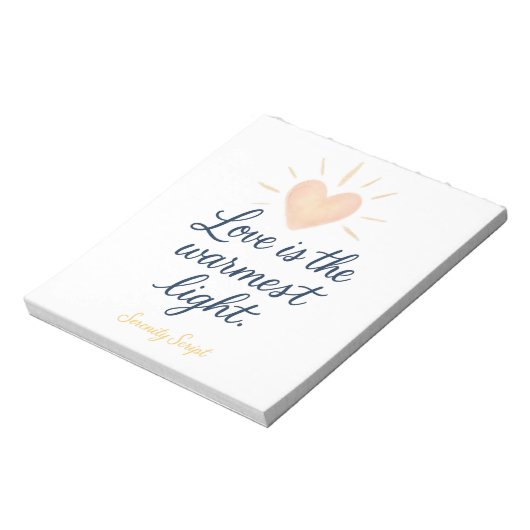 Love Is the Warmest Light Notepad Notitieblok (Linkerzijde)