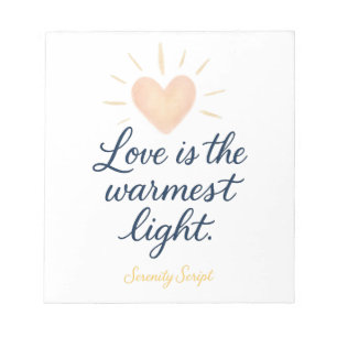 Love Is the Warmest Light Notitieblok