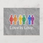 LOVE IS VERLICHTE GRAY BRIEFKAART (Voorkant)