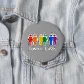 LOVE IS VERLICHTE GRAY RONDE BUTTON 4,0 CM (In situ)