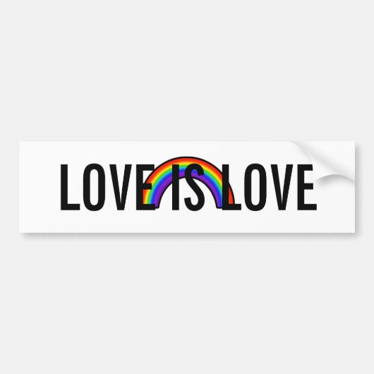 LOVE IS VERLIES BUMPERSTICKER (Voorkant)