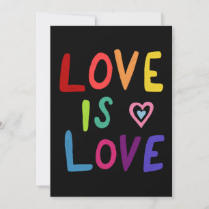 LOVE IS VERLIES, kleurrijke regenboogpridehandleid Kaart